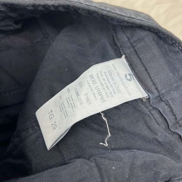 Department Five Prince Trousers Men’s Size 29 Navy Blue Pants Made In Italy - Picture 8 of 9